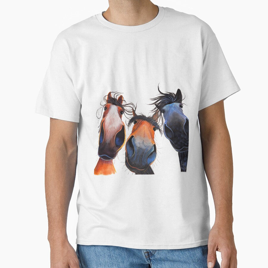 HaPPY HoRSe PRiNT WHo LeFT THe GaTe OPeN BY SHiRLeY - Adult & Kids T-Shirts, Sweatshirts & Hoodies apparel design preview 1