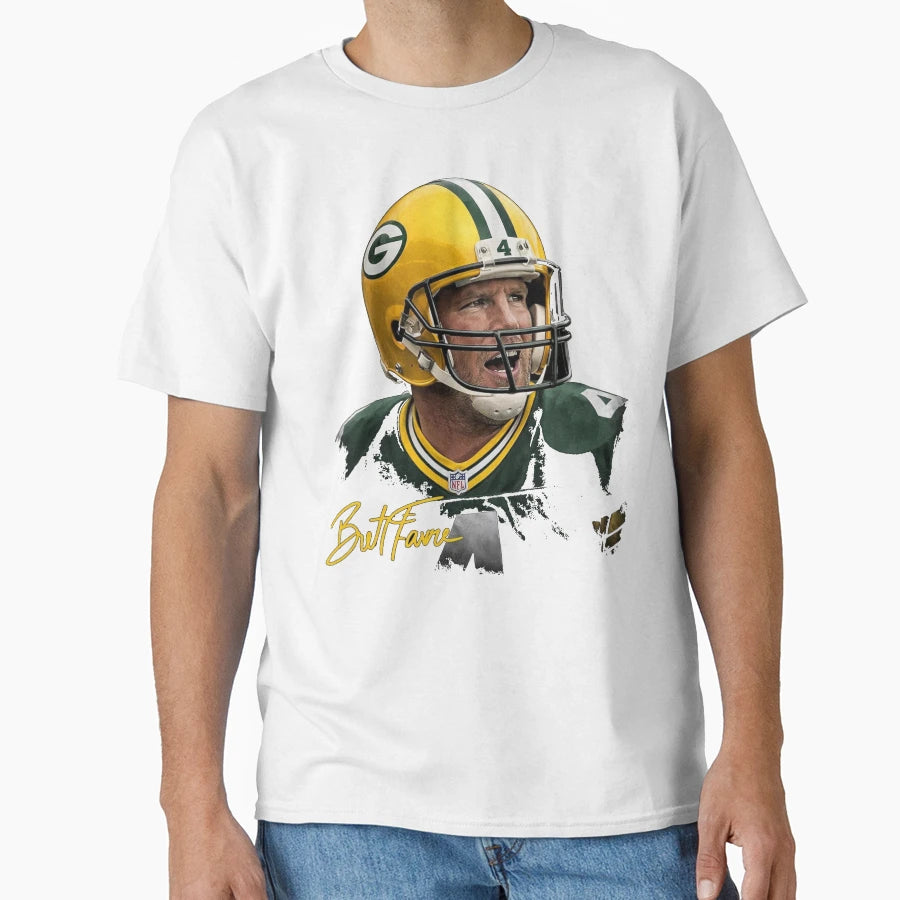 Brett Favre Packers Qb Icon Helmet T-Shirt - Streetwear Style Unisex - T-Shirt, Sweatshirt, Hoodie