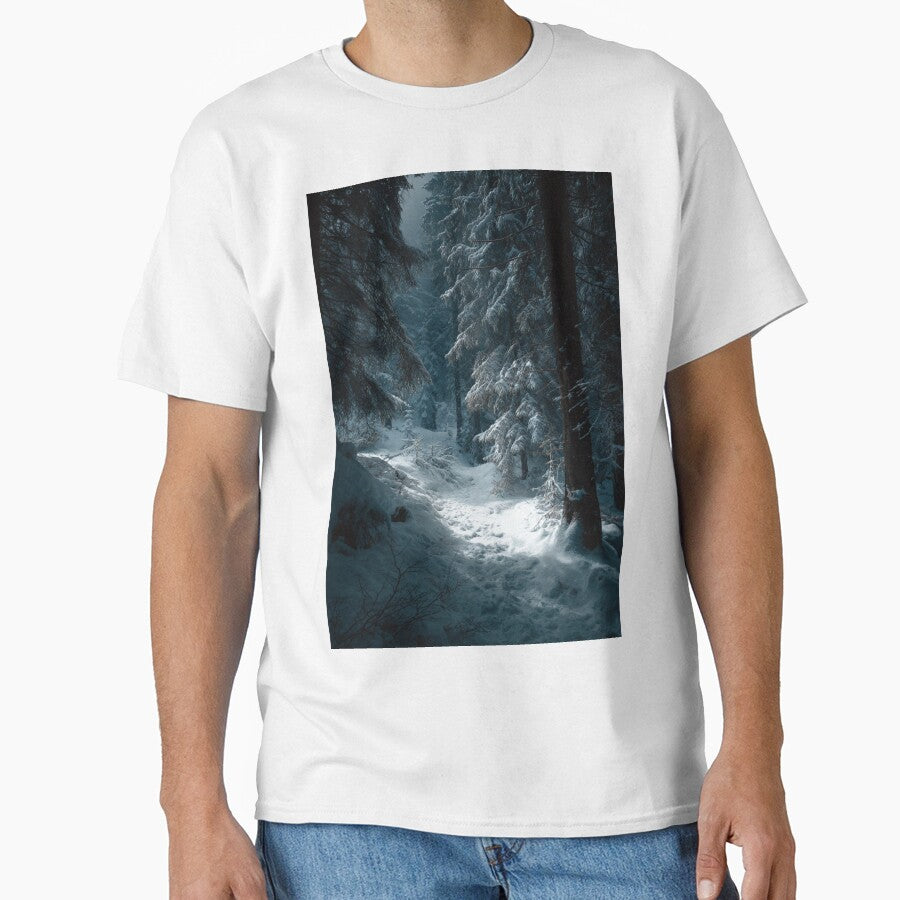 Forest Photography Winter by NicolasGlowArt - Adult & Kids T-Shirts, Sweatshirts & Hoodies apparel design preview 1