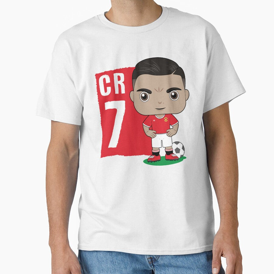 Cartoon Ronaldo CR 7 football soccer design by - Adult & Kids T-Shirts, Sweatshirts & Hoodies apparel design preview 1