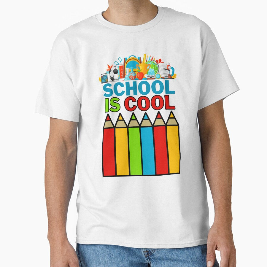 School Is Cool by ChelleCreate - Adult & Kids T-Shirts, Sweatshirts & Hoodies apparel design preview 1