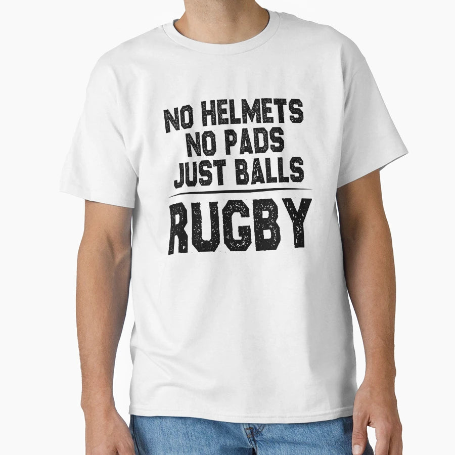 American Rugby No Helmets No Pads T-Shirt - Minimalist Print for Adults - T-Shirt, Sweatshirt, Hoodie