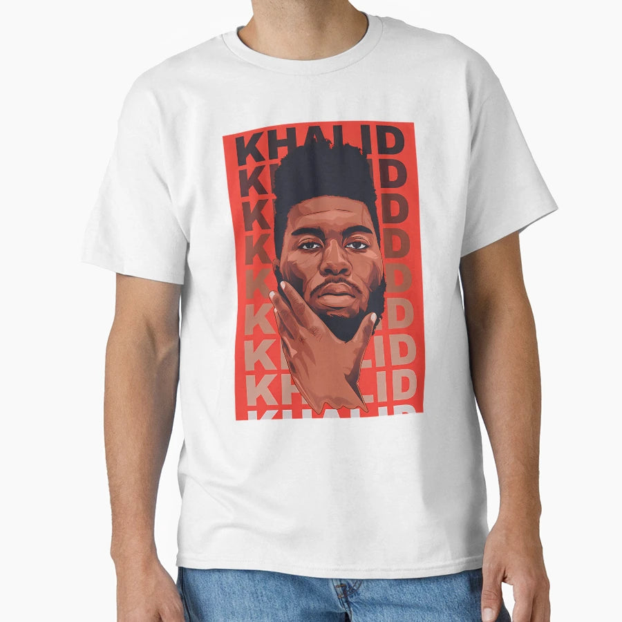 American Singer Khalid T-Shirt - Unique Graphic for Adults - T-Shirt, Sweatshirt, Hoodie