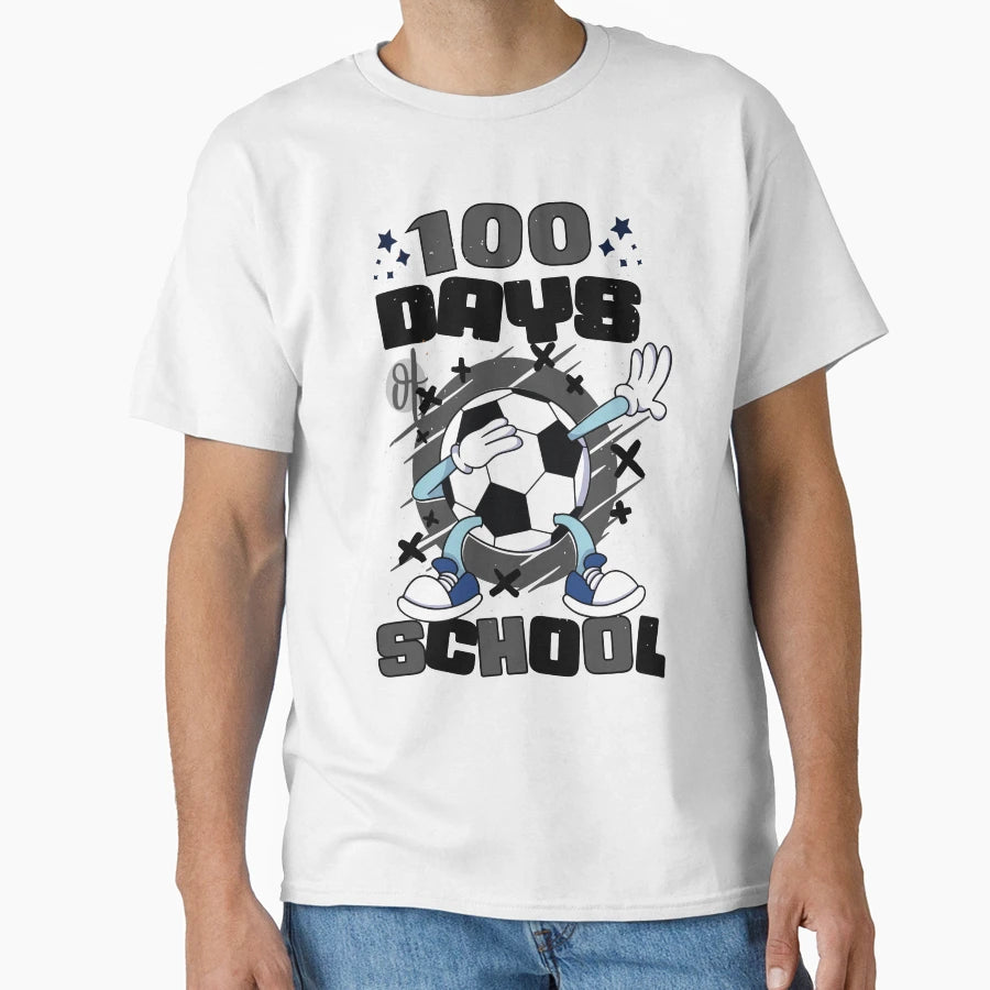 100 Days School Featuring Dabbing T-Shirt - Minimalist Print Men Women - T-Shirt, Sweatshirt, Hoodie