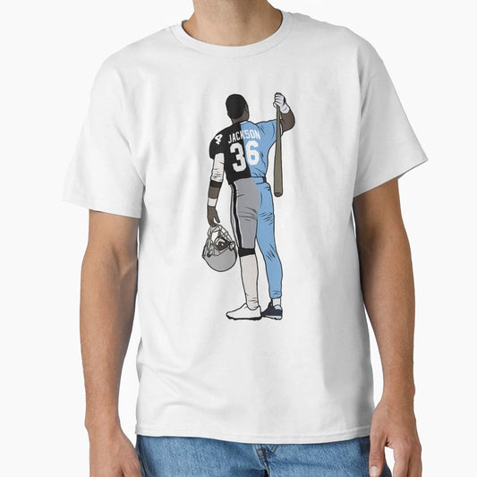 Bo Jackson Two Sport Athlete T-Shirt - Minimalist Print Men Women - T-Shirt, Sweatshirt, Hoodie