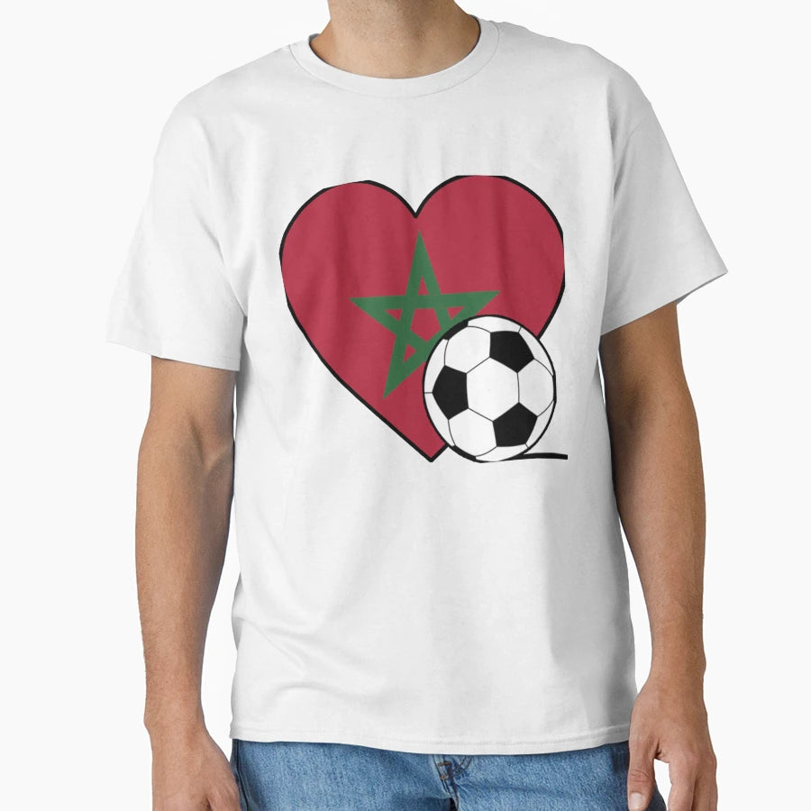 Heart Morocco Soccer T-Shirt - Graphic Print Men Women - T-Shirt, Sweatshirt, Hoodie