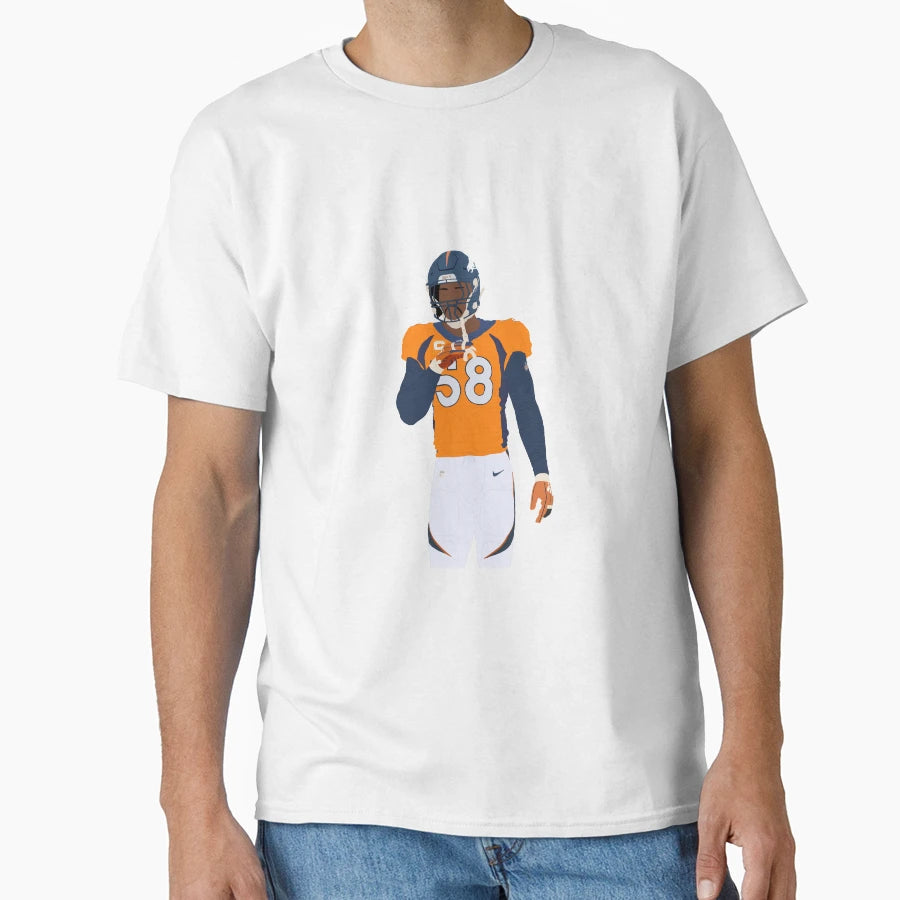 Von Miller Denver Broncos Art T-Shirt - Graphic Print Men Women - T-Shirt, Sweatshirt, Hoodie