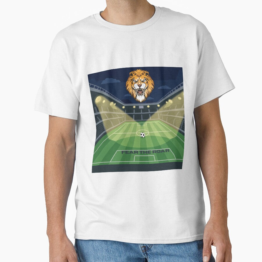 Fear the Roar Lion Football Stadium Art by PRFashions - Adult & Kids T-Shirts, Sweatshirts & Hoodies apparel design preview 1