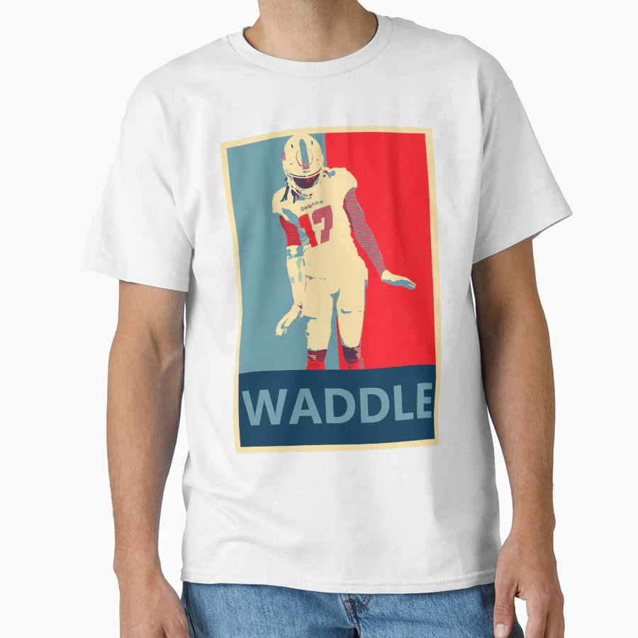Jaylen Waddle Waddle Dance T-Shirt - Custom Art Print Men Women - T-Shirt, Sweatshirt, Hoodie