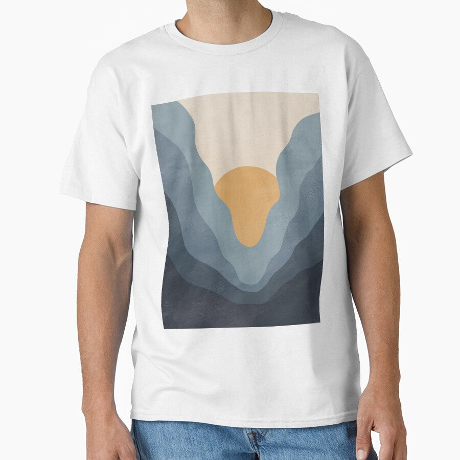 Minimal Mountain Sunset by StudioArtNew - Adult & Kids T-Shirts, Sweatshirts & Hoodies apparel design preview 1