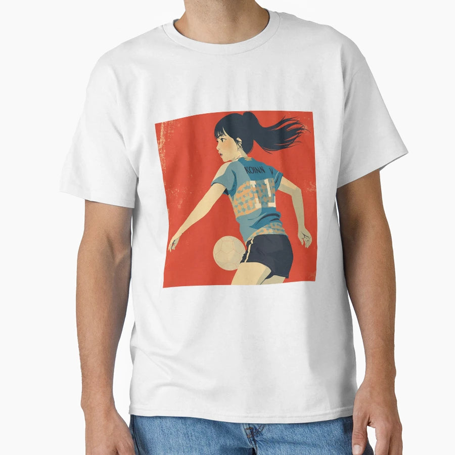 Female Soccer Player Japan T-Shirt - Trendy Graphic Unisex - T-Shirt, Sweatshirt, Hoodie
