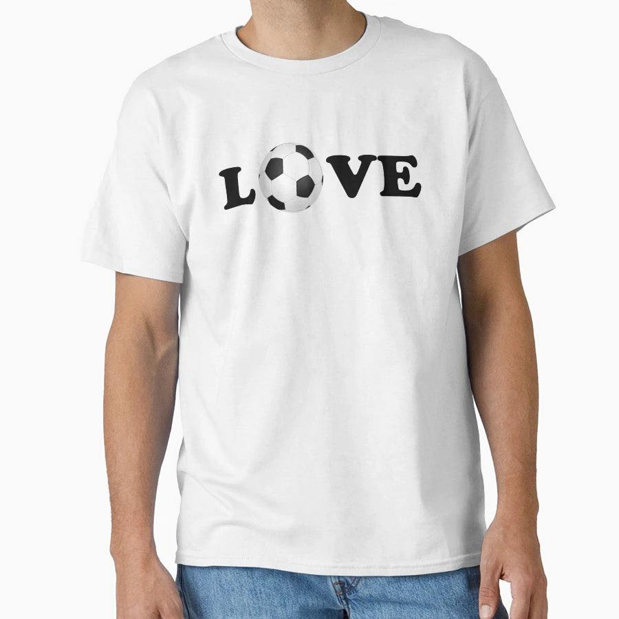 I Love Football T-Shirt - Minimalist Print for Adults - T-Shirt, Sweatshirt, Hoodie