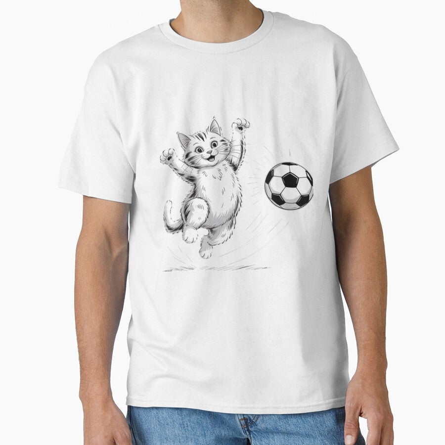 Funny Cat Soccer Ball Sports Lover Player by - Adult & Kids T-Shirts, Sweatshirts & Hoodies apparel design preview 1