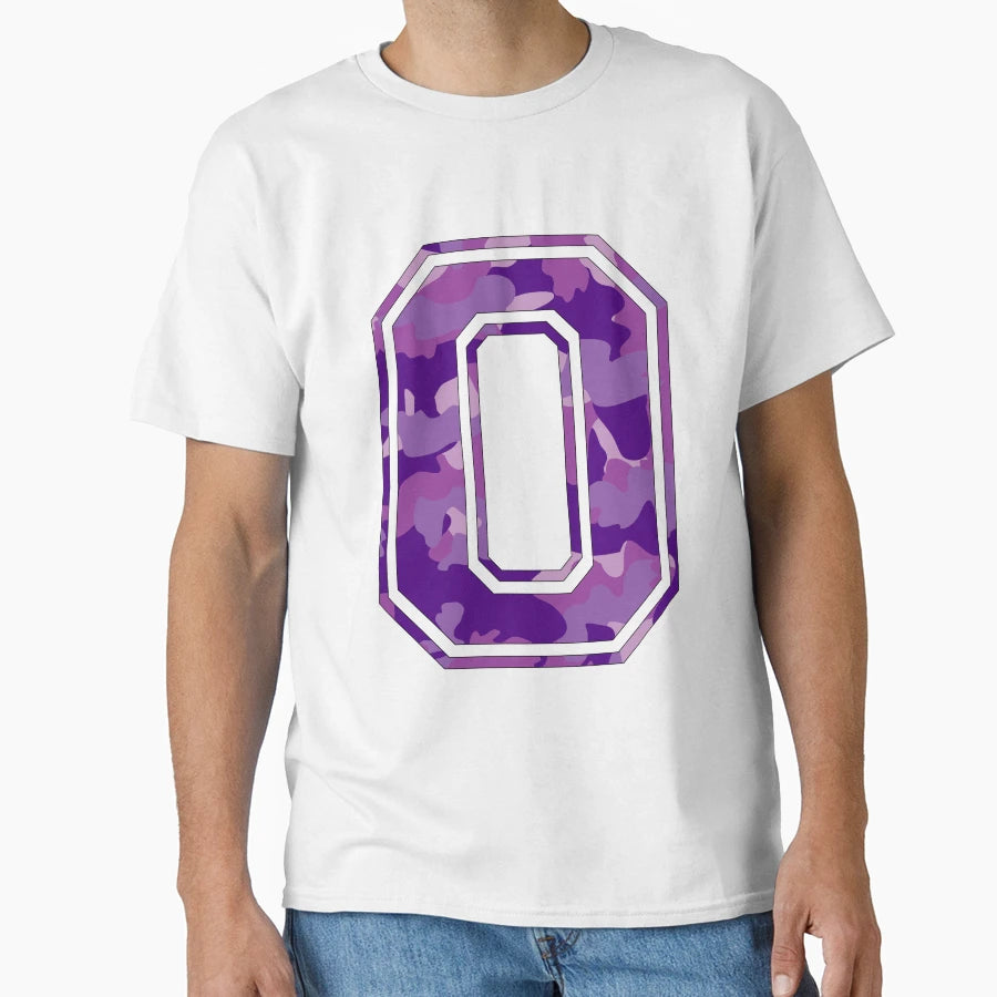 Team Sports Uniform Number 0 Purple T-Shirt - Fun Novelty Design Men Women - T-Shirt, Sweatshirt, Hoodie