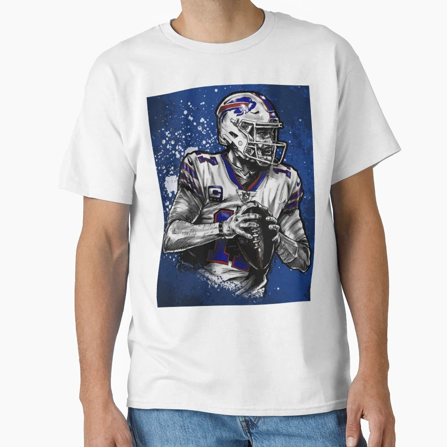 Qb Ready To Throw Full T-Shirt - Trendy Graphic for Adults - T-Shirt, Sweatshirt, Hoodie