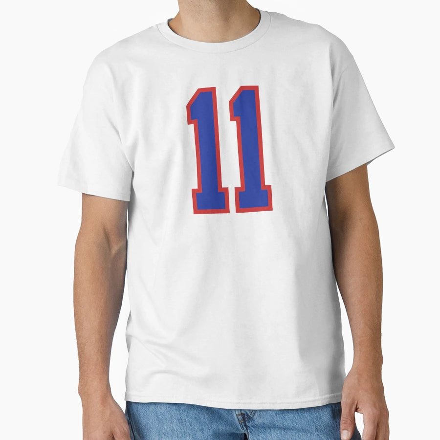 Number 11 Blue Red Sports Jersey T-Shirt - Fun Novelty Design Men Women - T-Shirt, Sweatshirt, Hoodie