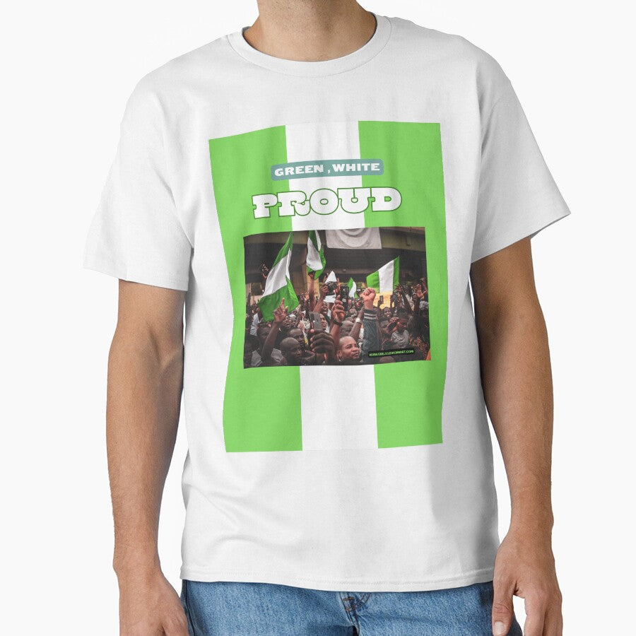 Green, White Proud by gbejule-ikomi - Adult & Kids T-Shirts, Sweatshirts & Hoodies apparel design preview 1