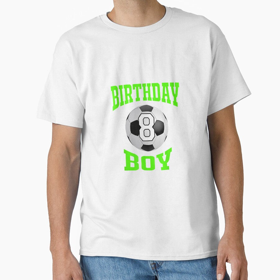8 th Birthday Boy Soccer T- years old kid by - Adult & Kids T-Shirts, Sweatshirts & Hoodies apparel design preview 1