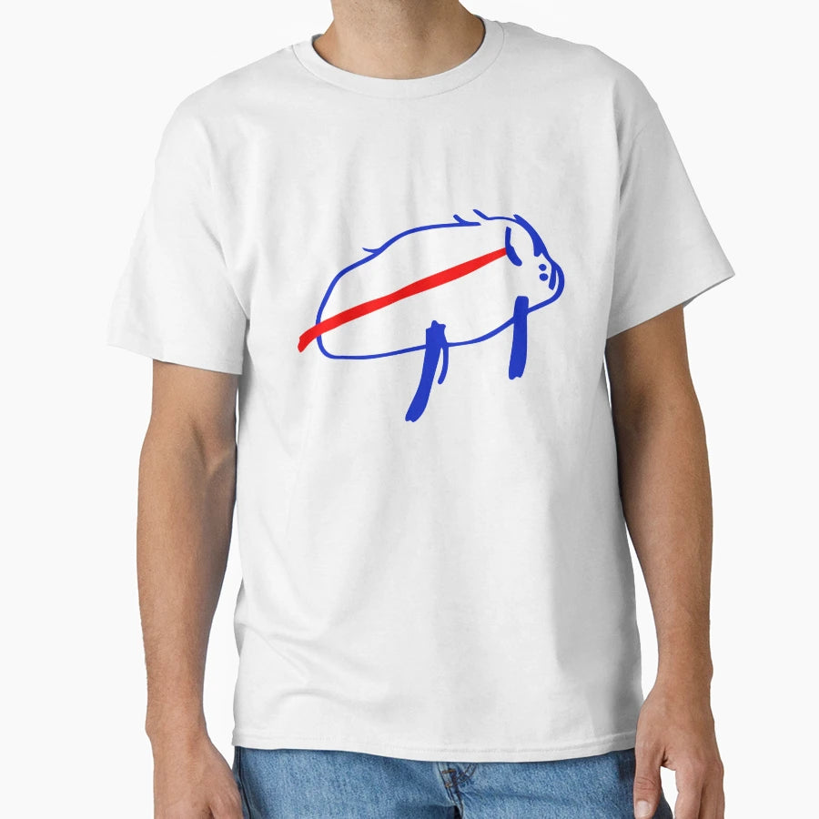 JA Potato Buffalo Drawing T-Shirt - Graphic Print for Adults - T-Shirt, Sweatshirt, Hoodie