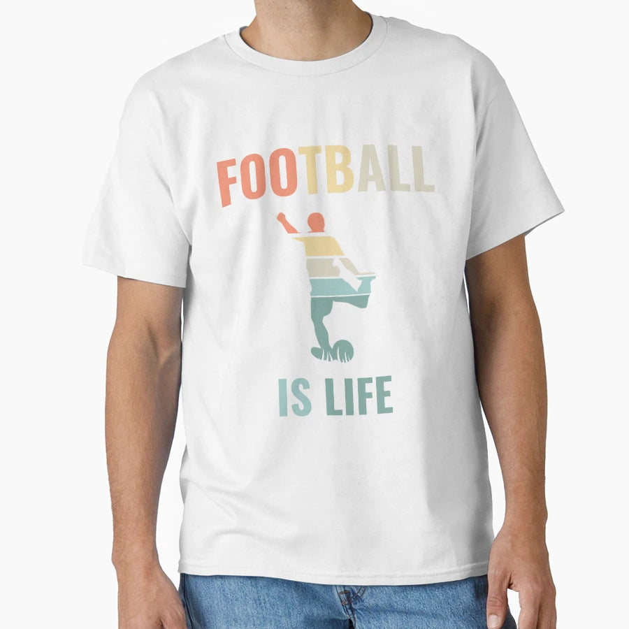 Football Is Life Football T-Shirt - Custom Art Print Unisex - T-Shirt, Sweatshirt, Hoodie