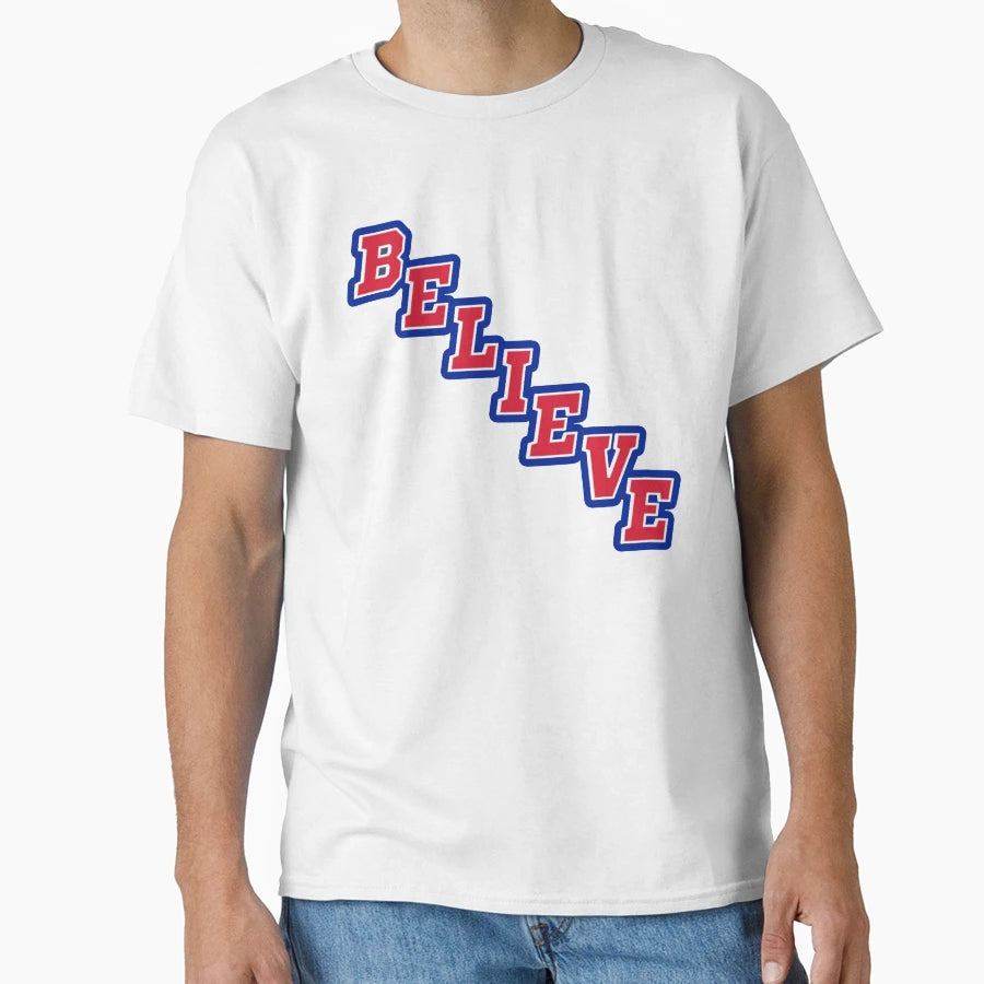 New York Hockey Broadway Believers T-Shirt - Fun Novelty Design for Adults - T-Shirt, Sweatshirt, Hoodie