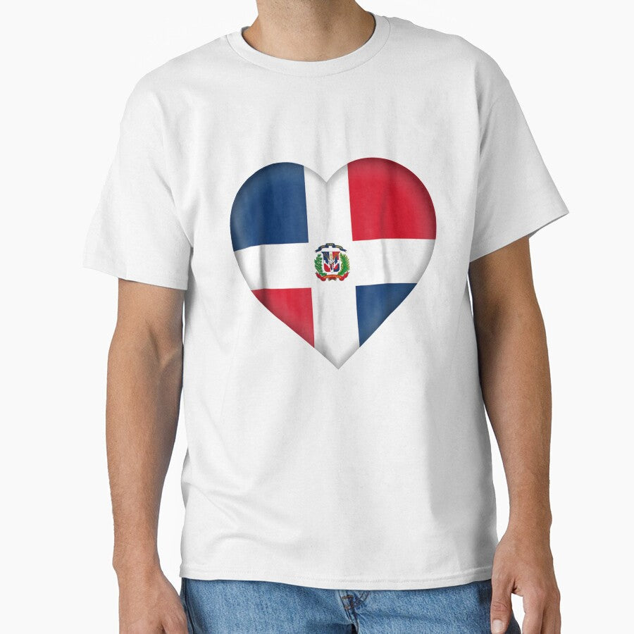 I Love Dominican Republic Flag Heart Outfit by - Adult & Kids T-Shirts, Sweatshirts & Hoodies apparel design preview 1