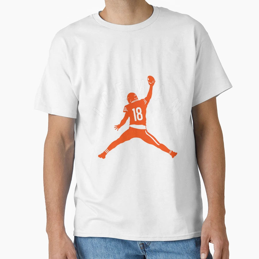 Iceman Football Silhouette Statement T-Shirt - Minimalist Print Men Women - T-Shirt, Sweatshirt, Hoodie