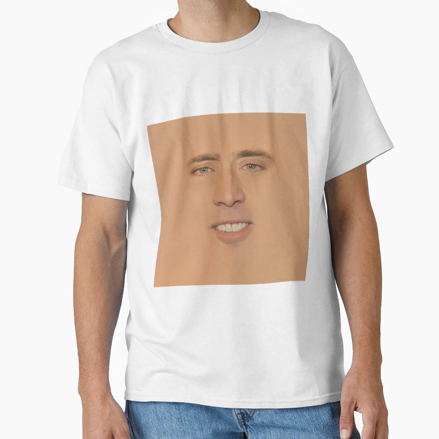 Nicolas Cage Giant Face T-Shirt - Casual Everyday Wear Unisex - T-Shirt, Sweatshirt, Hoodie