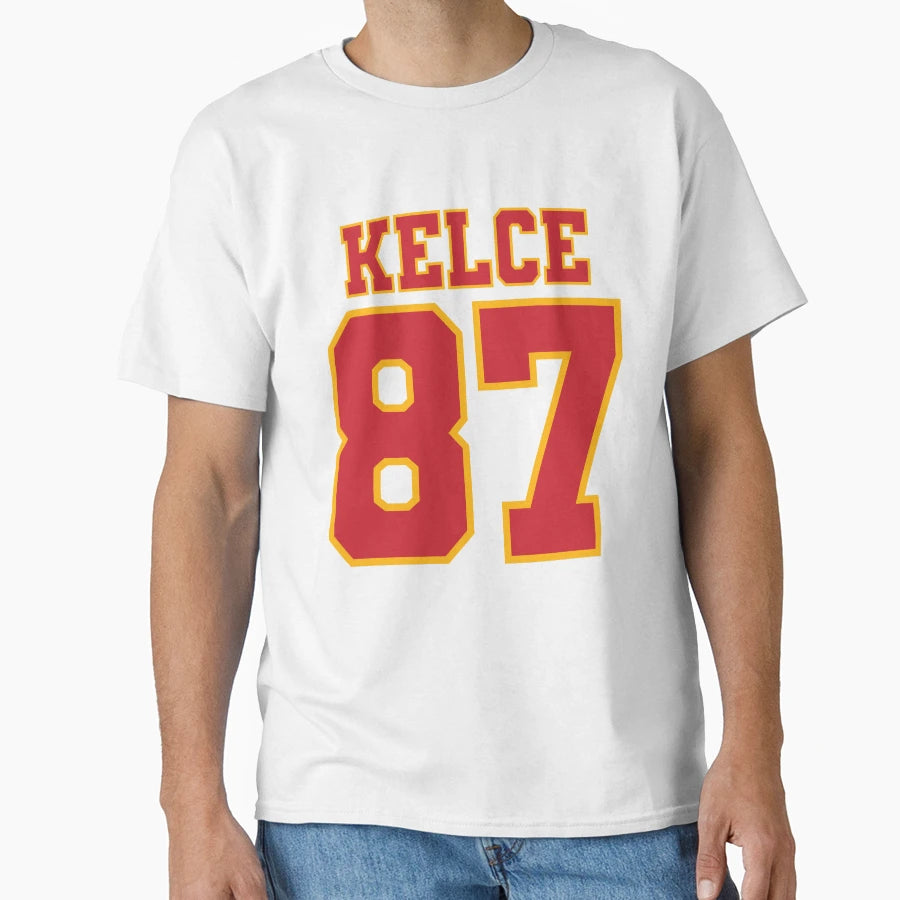 Swift Kelce 87 White T-Shirt - Trendy Graphic Men Women - T-Shirt, Sweatshirt, Hoodie