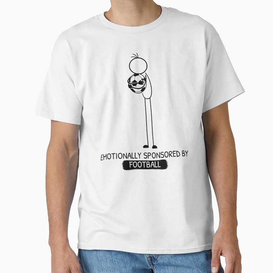 EMOTIONALLY SPONSORED BY FOOTBALL Pebl-Co - Adult & Kids T-Shirts, Sweatshirts & Hoodies apparel design preview 1