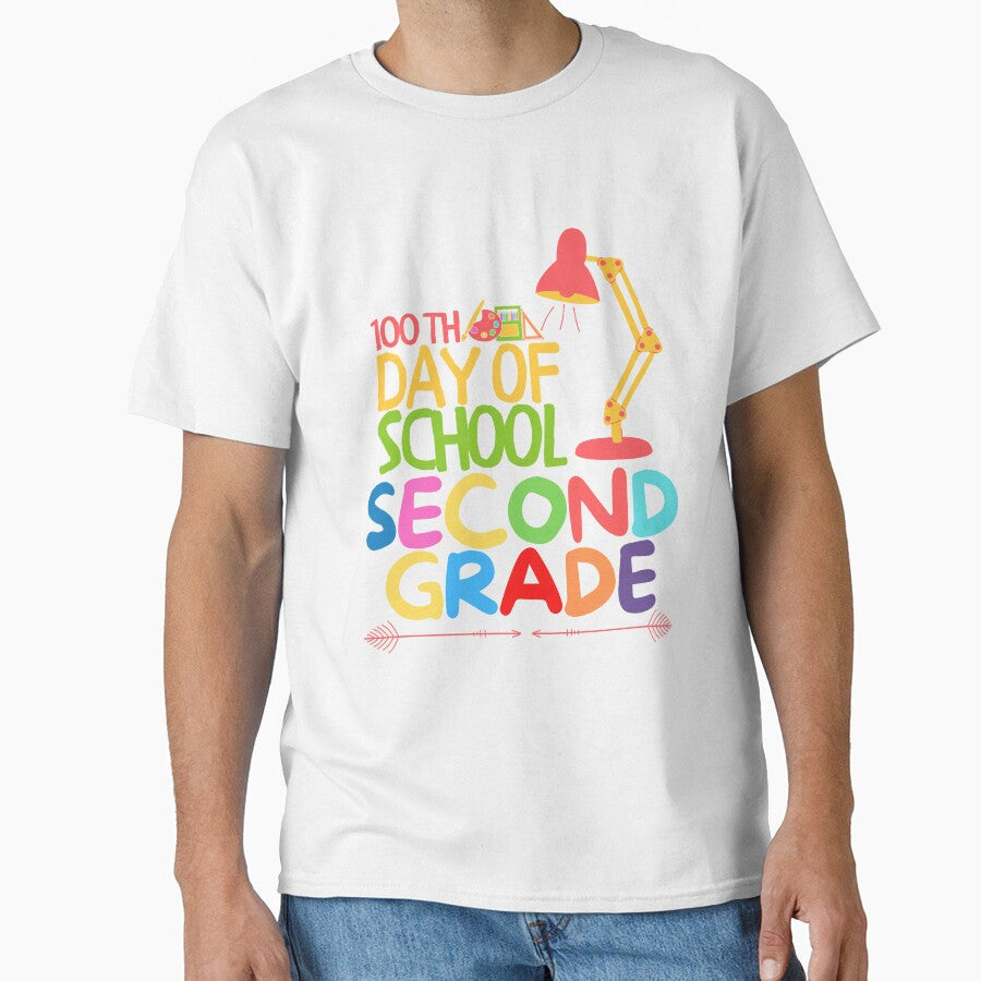 100th day of school Second grade funny quote by - Adult & Kids T-Shirts, Sweatshirts & Hoodies apparel design preview 1