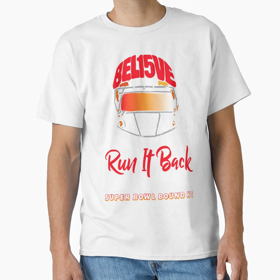 Believe Back Run It Back Supper Bowl T-Shirt - Custom Art Print for Adults - T-Shirt, Sweatshirt, Hoodie