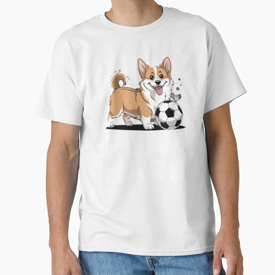 Soccer Corgi Dog Play Hard Team Sport Ball by - Adult & Kids T-Shirts, Sweatshirts & Hoodies apparel design preview 1