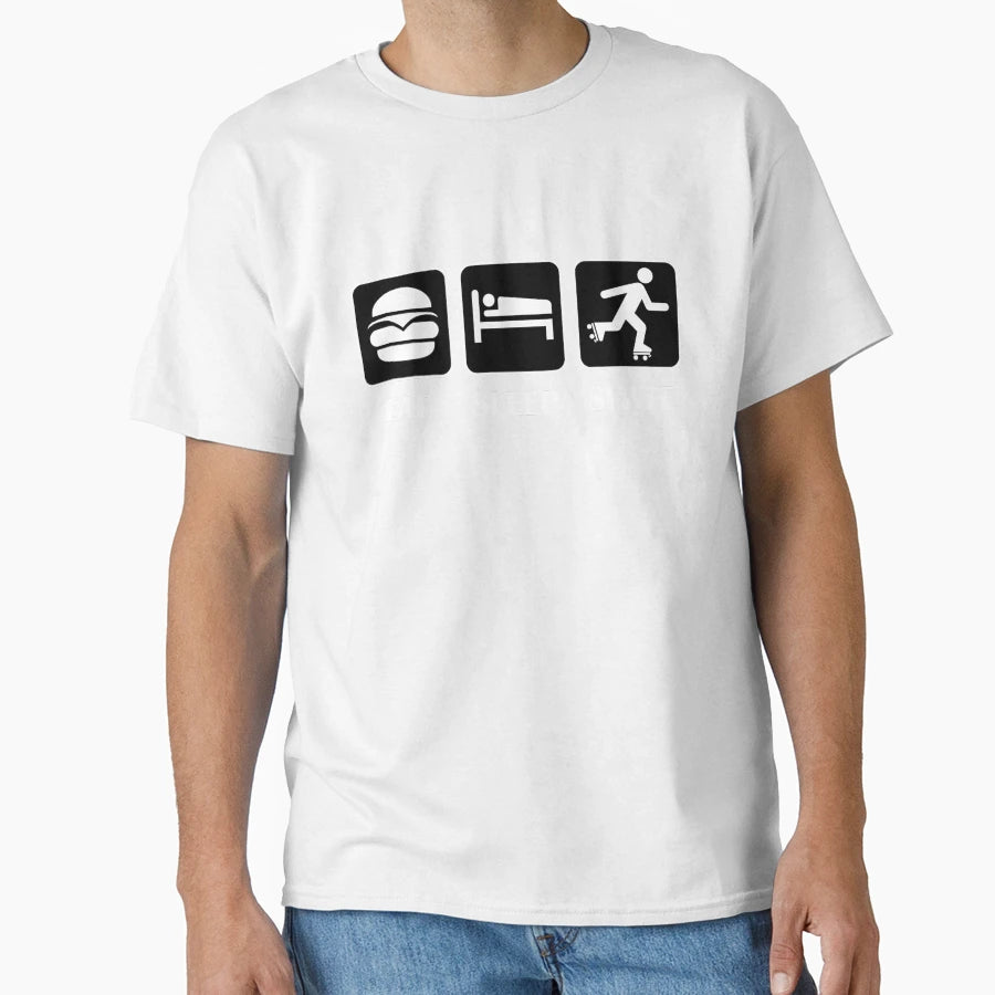 Eat Sleep Skate Roller Skating T-Shirt - Fun Novelty Design Men Women - T-Shirt, Sweatshirt, Hoodie