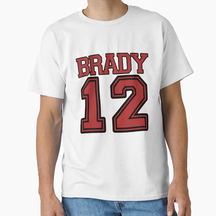 Brady 12 T-Shirt - Minimalist Print for Adults - T-Shirt, Sweatshirt, Hoodie