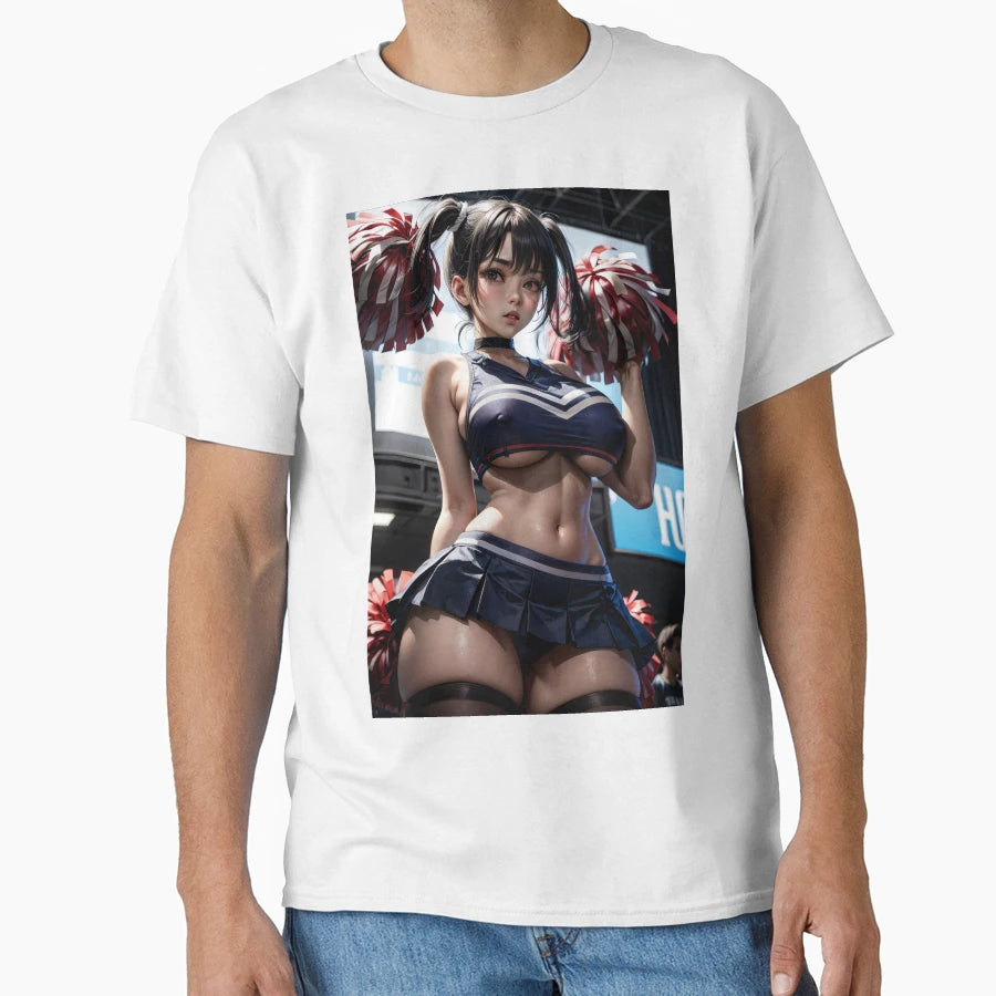 And Hot Anime Cheerleader T-Shirt - Casual Everyday Wear Men Women - T-Shirt, Sweatshirt, Hoodie
