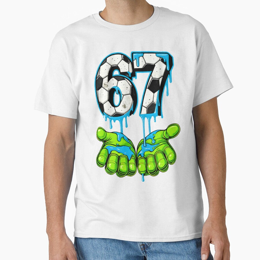 Soccer 67 Six Seven Meme Gen Alpha Drip Cool Football - Adult & Kids T-Shirts, Sweatshirts & Hoodies apparel design preview 1
