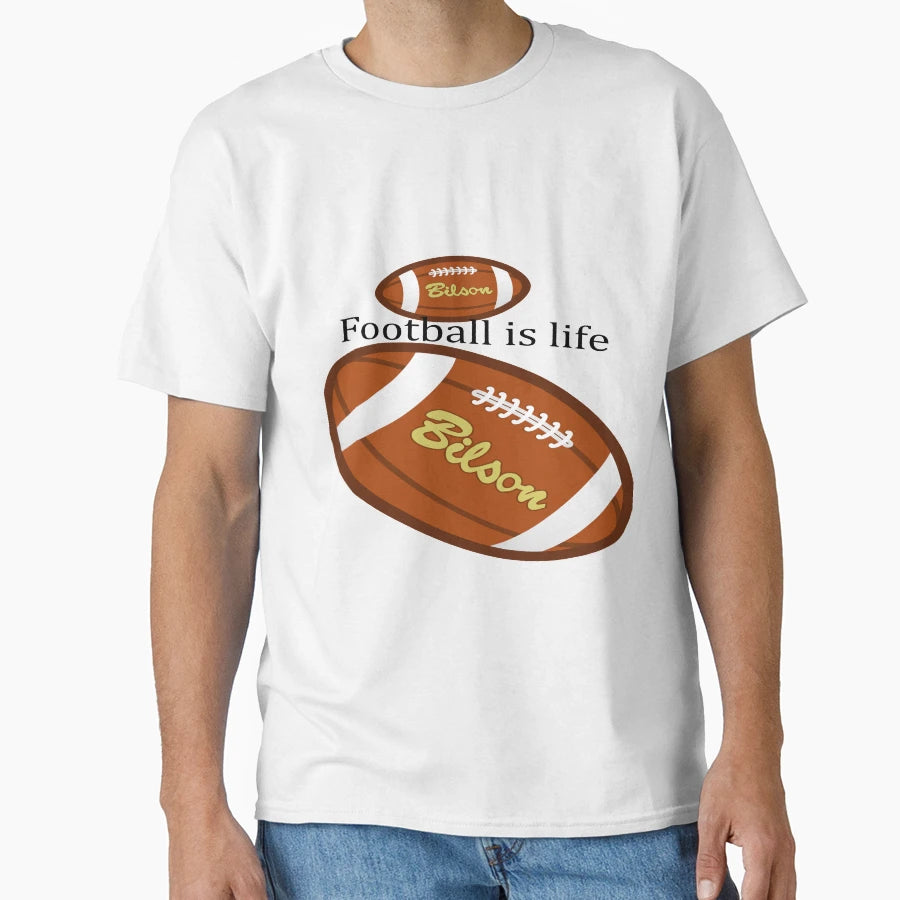Footbal Is Life Rugby T-Shirt - Novelty Apparel Unisex - T-Shirt, Sweatshirt, Hoodie