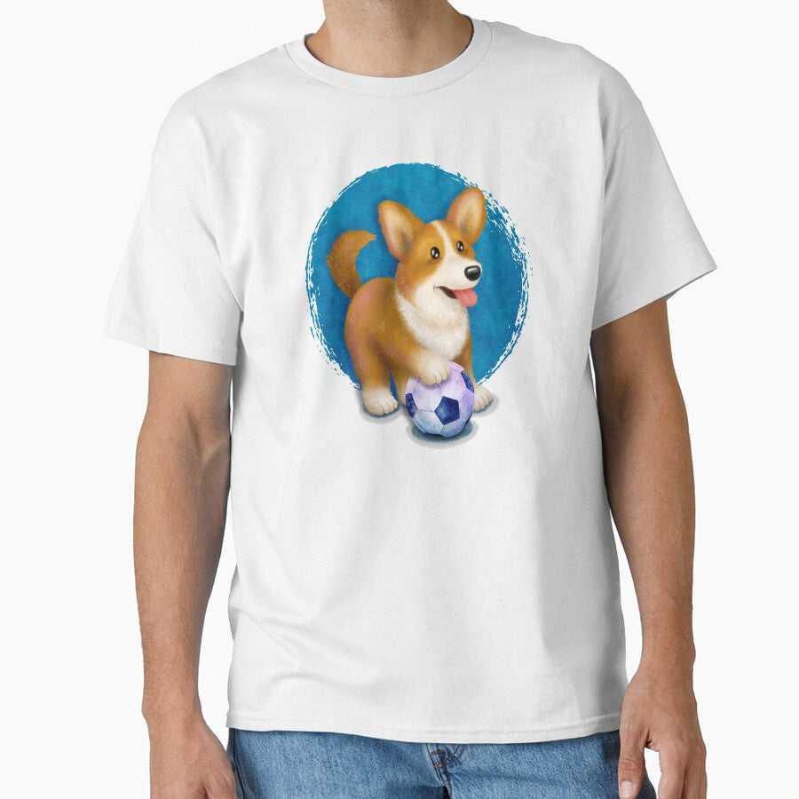 Corgi Football Player by -DearTreehouse- - Adult & Kids T-Shirts, Sweatshirts & Hoodies apparel design preview 1