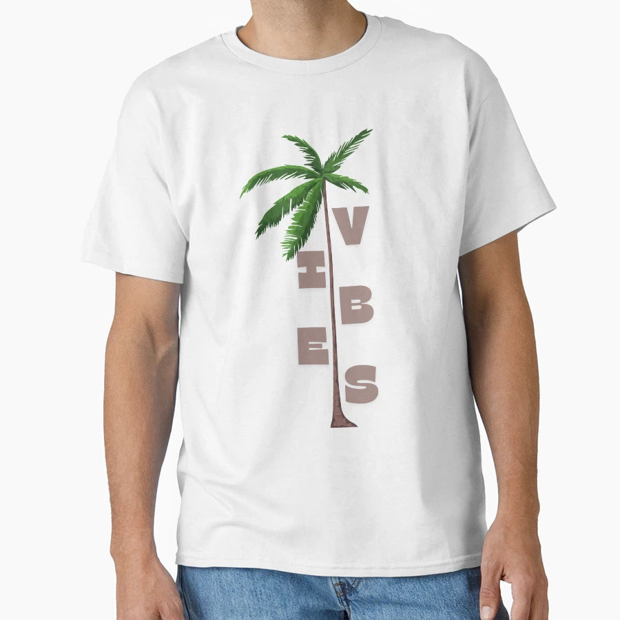 Vibes Palm T-Shirt - Minimalist Print for Adults - T-Shirt, Sweatshirt, Hoodie