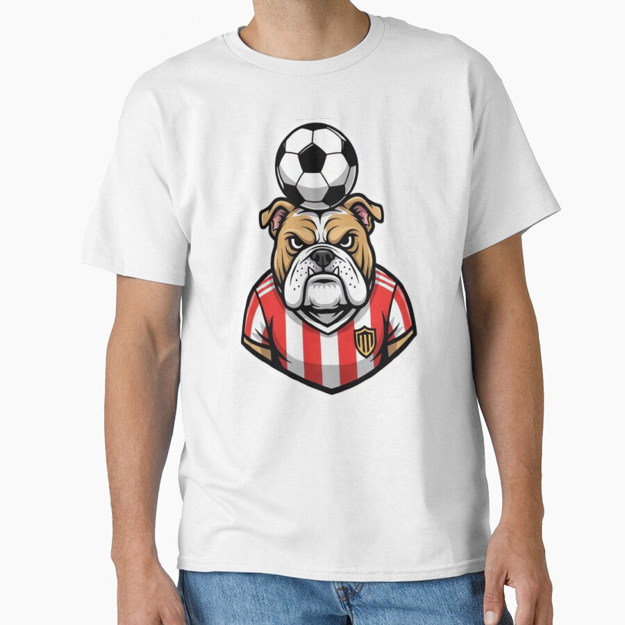 Soccer Star Bulldog Football Legend Mascot by ARTReMi - Adult & Kids T-Shirts, Sweatshirts & Hoodies apparel design preview 1