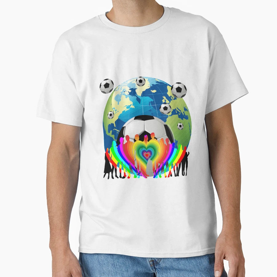 Global Love To Football Worldwide Game T-Shirt - Custom Art Print Men Women - T-Shirt, Sweatshirt, Hoodie