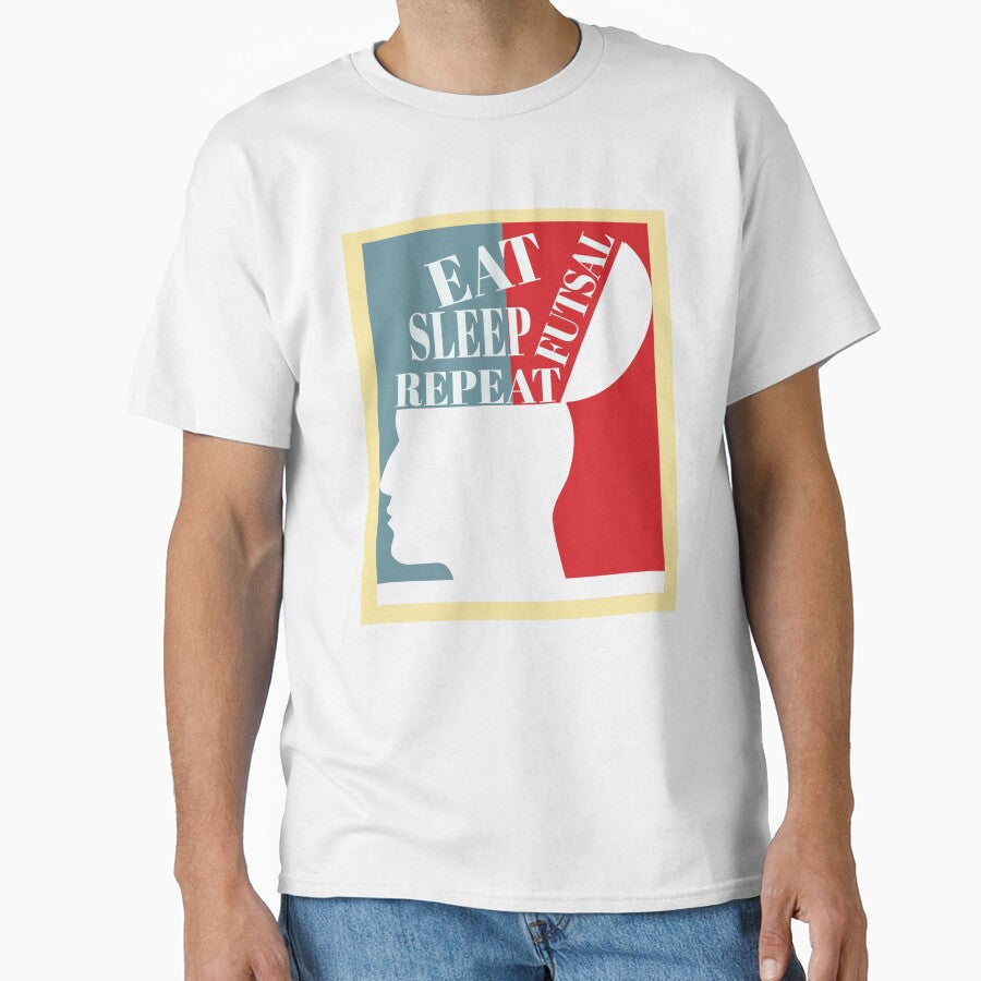 Eeat sleep futsal repeat by RebeccaRe - Adult & Kids T-Shirts, Sweatshirts & Hoodies apparel design preview 1