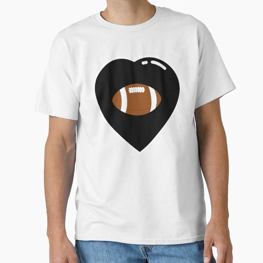 Black Heart Soccer Ball T-Shirt - Custom Art Print Men Women - T-Shirt, Sweatshirt, Hoodie