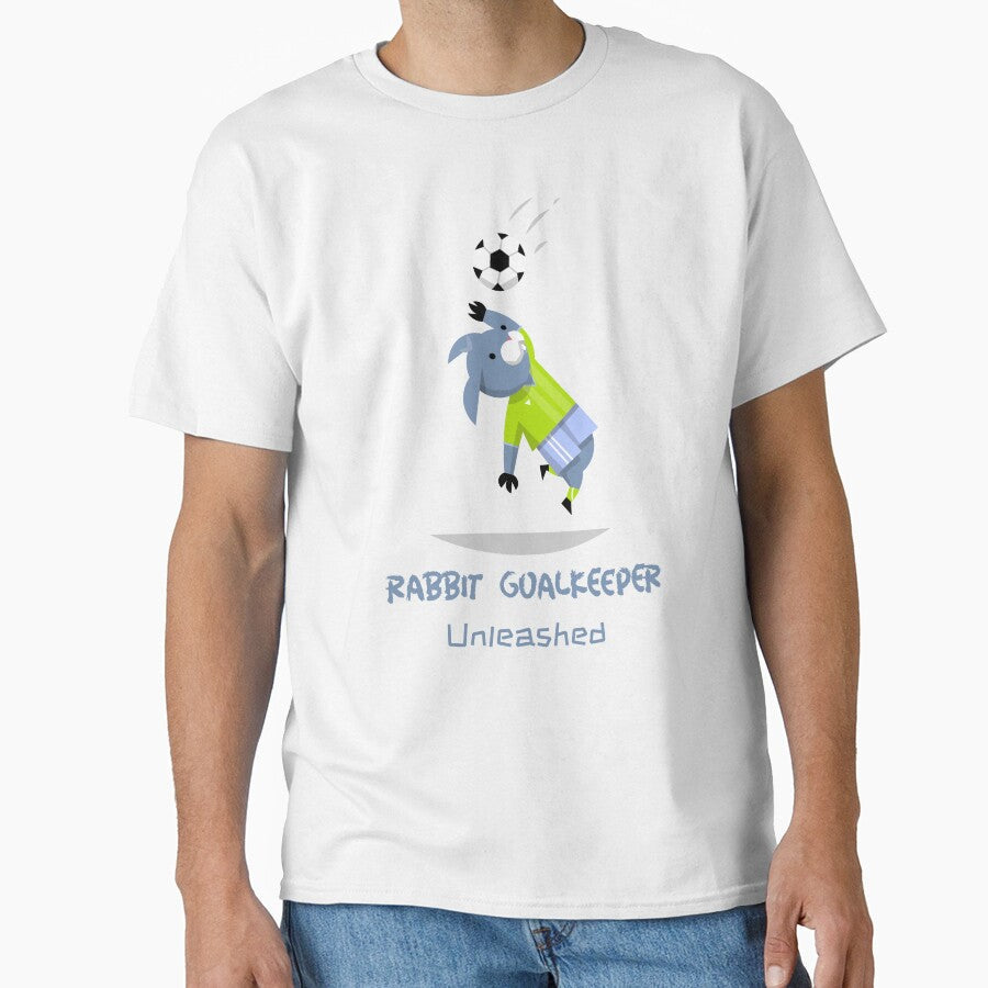 Rabbit Goalkeeper Soccer Player by RokuCreations - Adult & Kids T-Shirts, Sweatshirts & Hoodies apparel design preview 1
