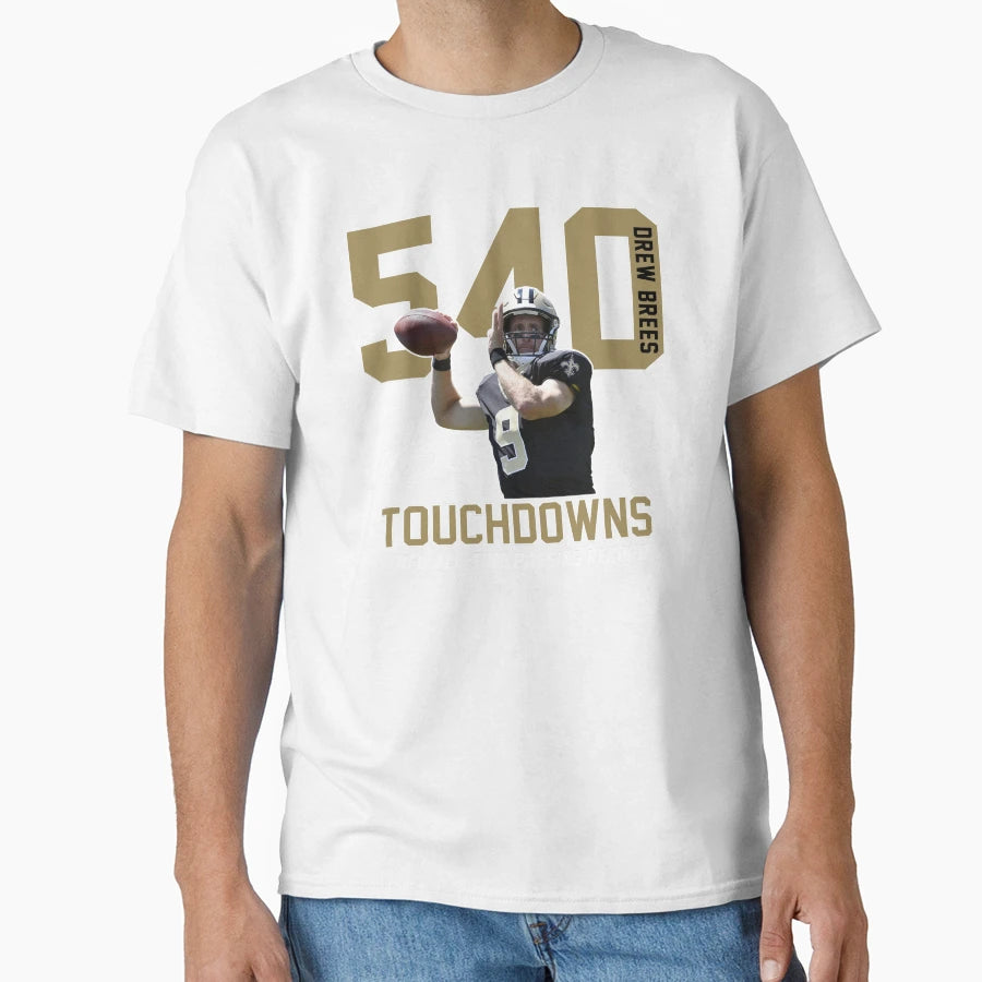 Dr W Br Es 540 Touchdowns N F L All T-Shirt - Aesthetic Graphic Men Women - T-Shirt, Sweatshirt, Hoodie