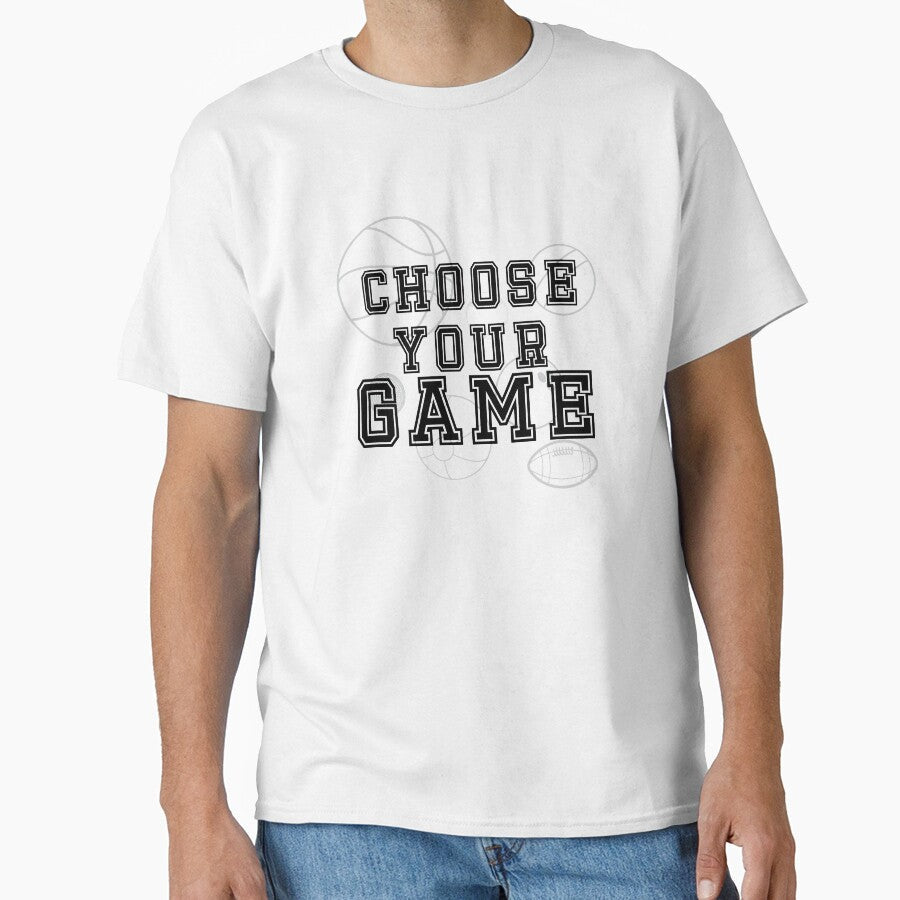 Choose Your Game With Football, Soccer Ball, - Adult & Kids T-Shirts, Sweatshirts & Hoodies apparel design preview 1