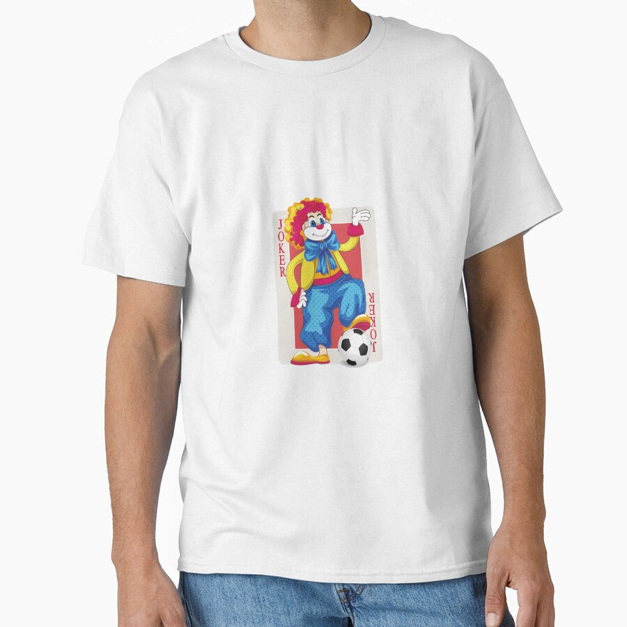 Joker Card Playing Soccer Funny Clown Art by - Adult & Kids T-Shirts, Sweatshirts & Hoodies apparel design preview 1