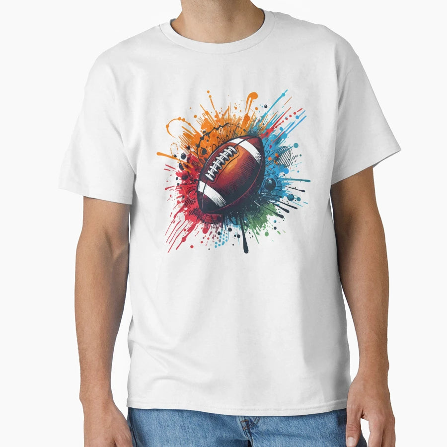 American Football Game Day Street Art T-Shirt - Aesthetic Graphic Unisex - T-Shirt, Sweatshirt, Hoodie