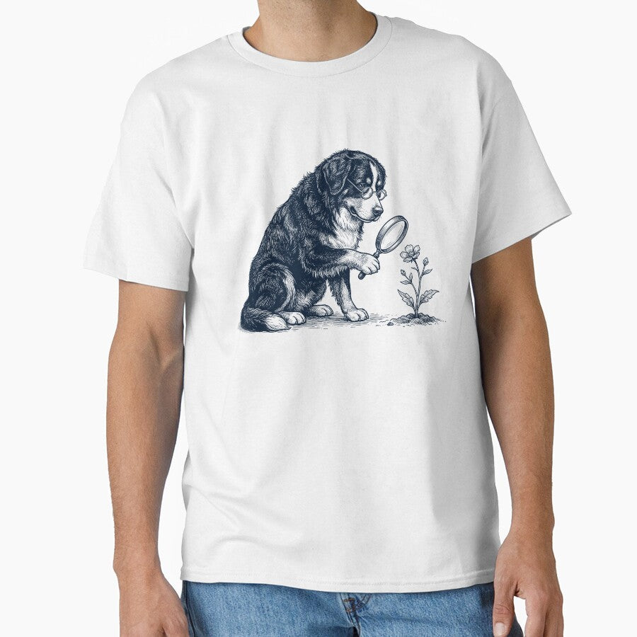 Vintage Bernese Mountain Dog Botanist Flower Mom Dad - Adult & Kids T-Shirts, Sweatshirts & Hoodies apparel design preview 1
